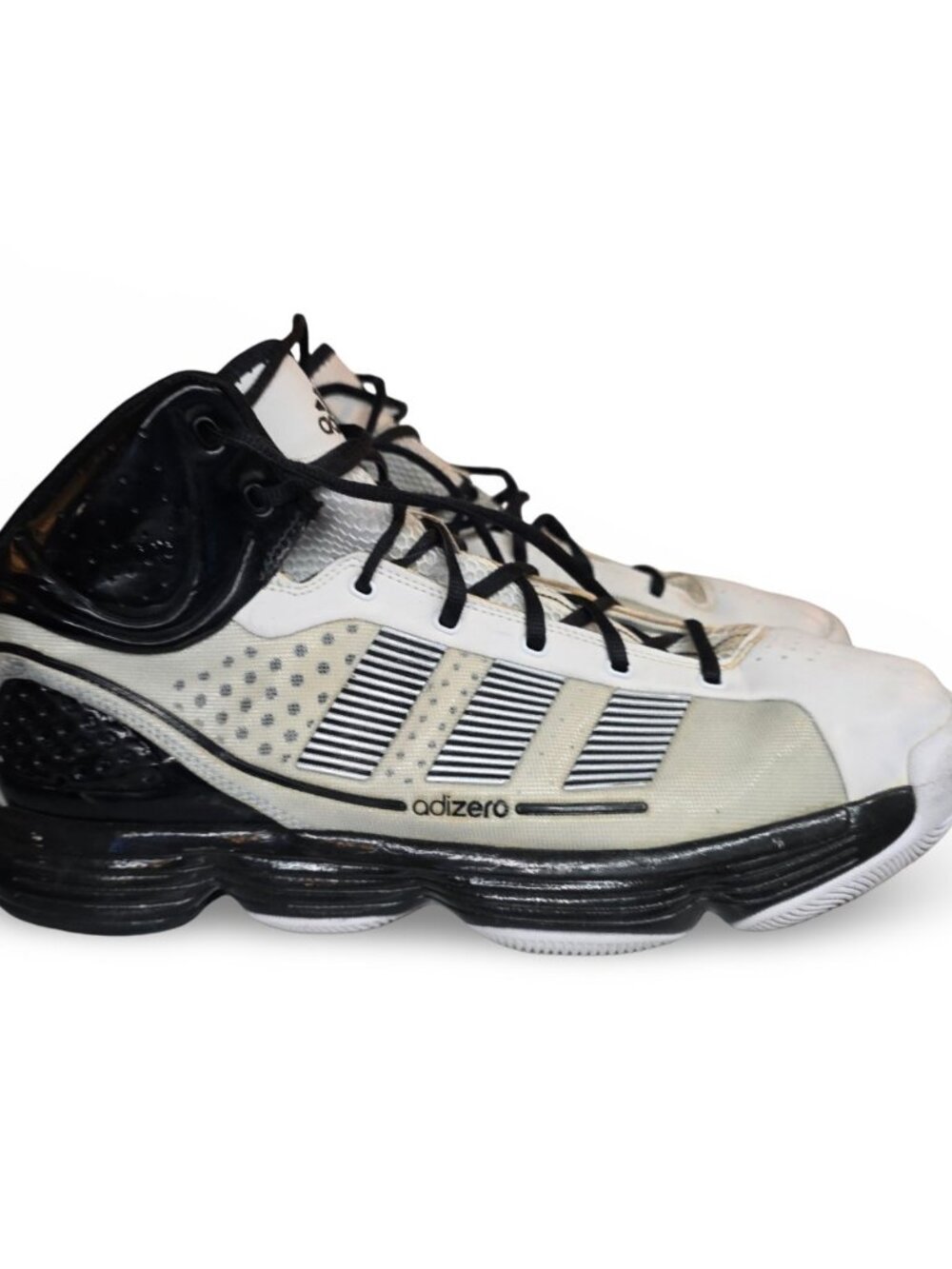 2011 OG adidas adiZero Rose 1.5 Home White Black G20507 Derrick Rose MVP Sz 14